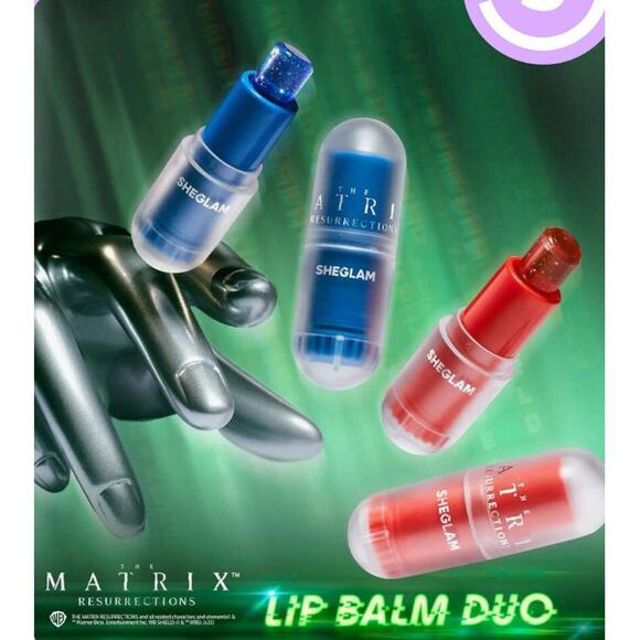 The Matrix Resurrections The Choice Lip Balm Duo Set Sheglam - Picture 1 of 4